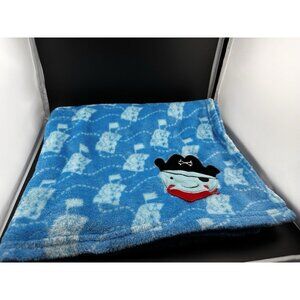 Le Bebe Pirate Octopus Baby Security Blanket Blue Nautical 34x27 Fleece Lovey